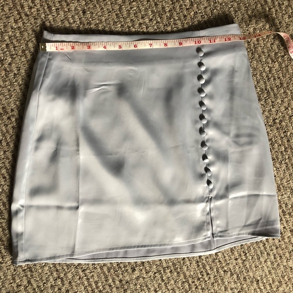Forever 21 Baby Blue Satin Miniskirt - Picture 7 of 8